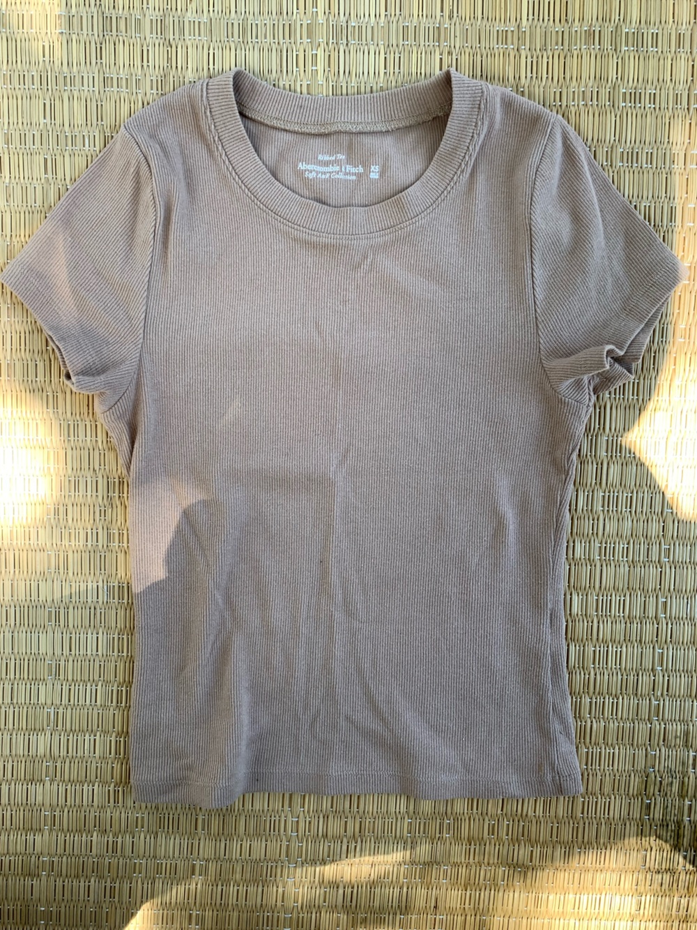 Soft Abercrombie Neutral Nude Thick Knit top